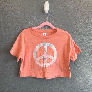 Girls Orange Tie Dye Size Small 6/7 Old Navy Short Sleeve Shirt Top